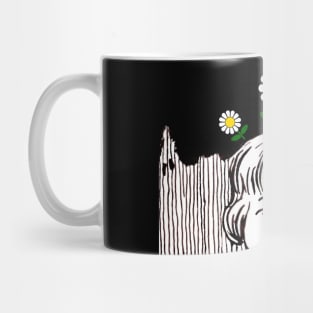 little girl with daisies Mug